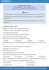 Đề thi học kì 2 Sinh 10 Chân trời sáng tạo - Đề số 7